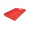 Lacquer LARGE Rect, Serving Tray ORANGE 19.7 x 15