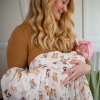 LollyBanks Baby Muslin Swaddle 47x47 Blanket - Puppies