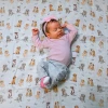 LollyBanks Baby Muslin Swaddle 47x47 Blanket - Puppies