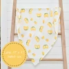 LollyBanks Baby Muslin Swaddle 47x47 Blanket - LEMONS