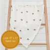 LollyBanks Baby Muslin Swaddle 47x47 Blanket - BEE