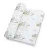 LollyBanks Baby Muslin Swaddle 47x47 Blanket - RABBIT