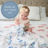LollyBanks Baby Muslin Swaddle 47x47 Blanket - BLUE BIRD