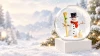 CoolSnowGlobes Snowman with BUNNY Snow Globe