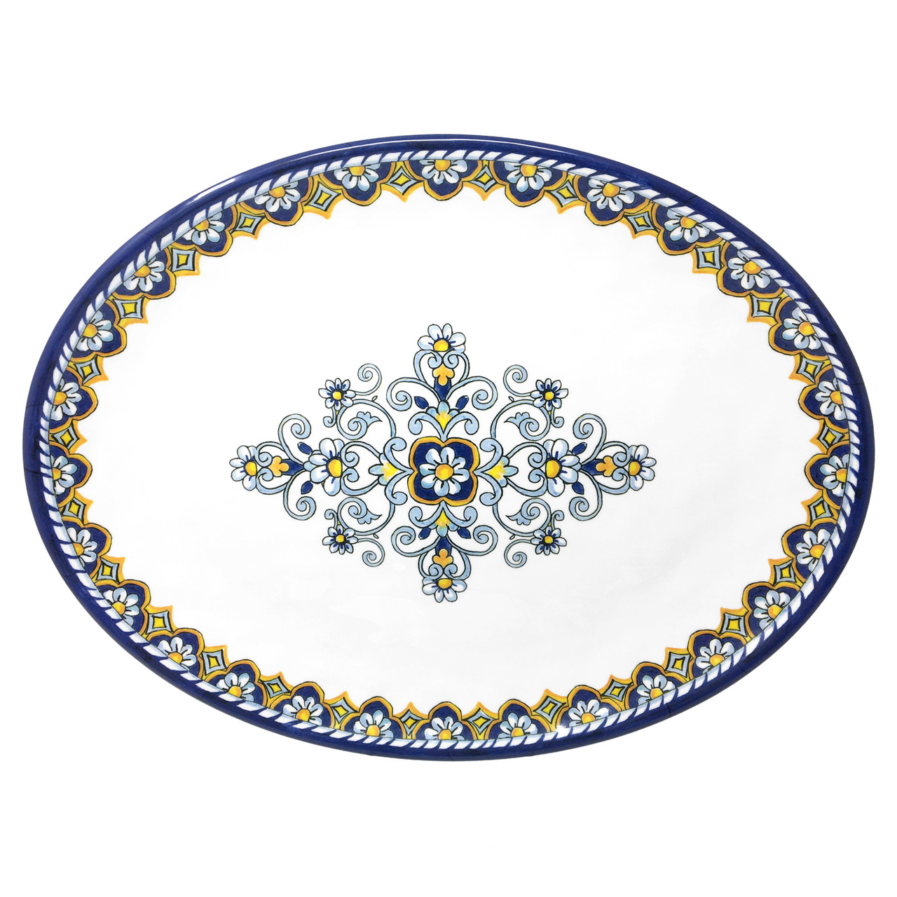 Le Cadeaux Melamine 16" Coupe Oval Platter - Thumbnail 5