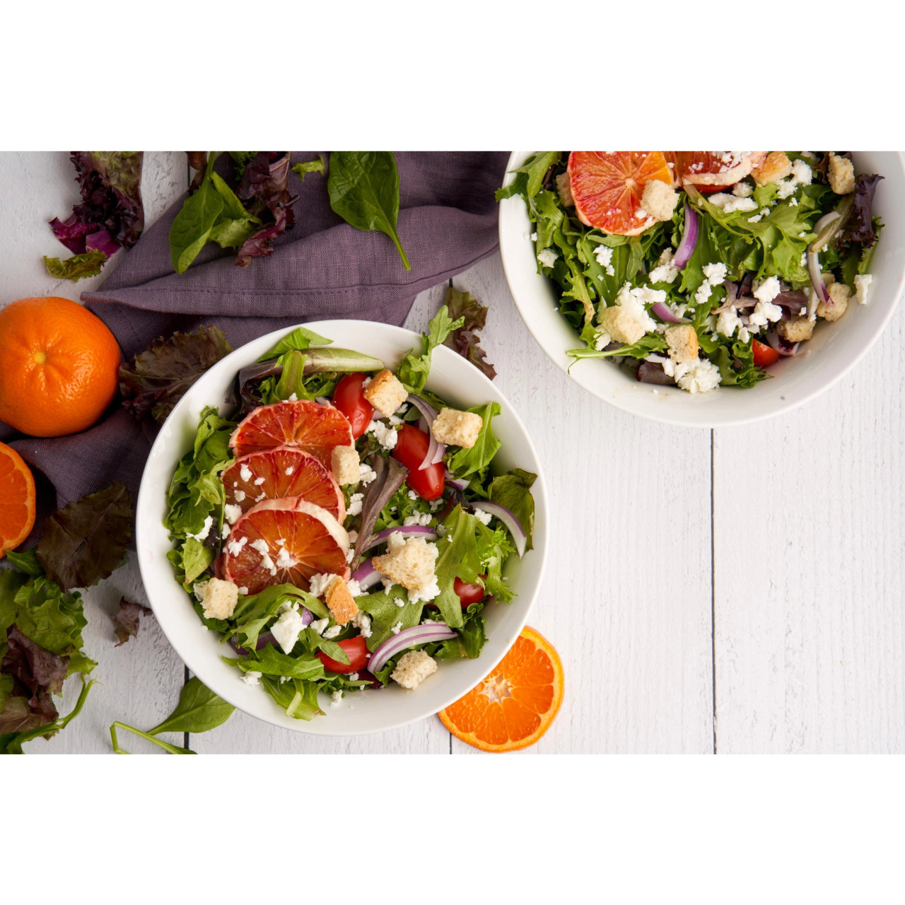 Kook Bristol Ceramic Salad Bowl 41 oz. White Breeze