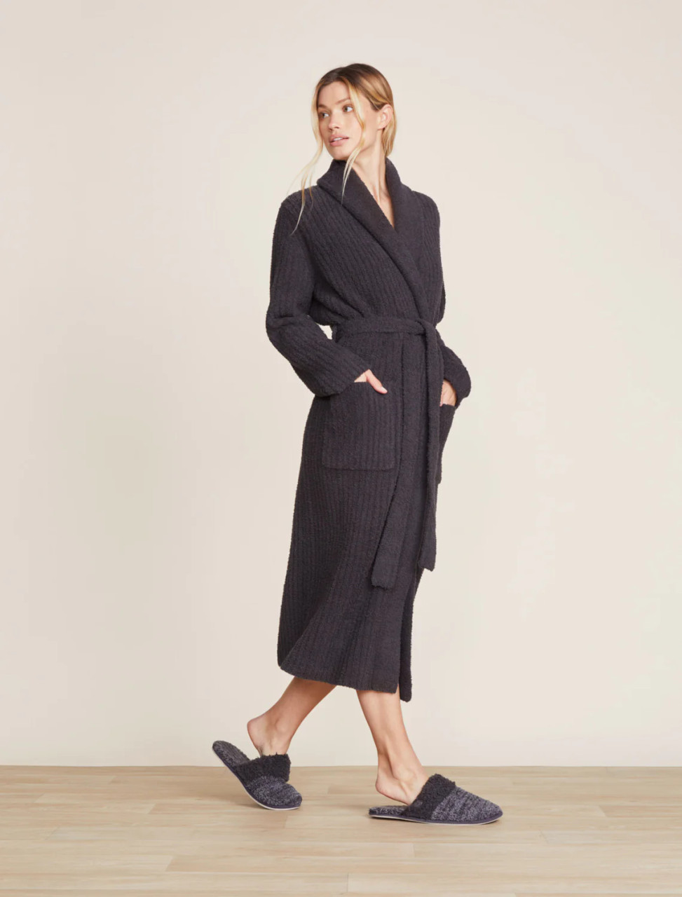 Barefoot Dreams Eco Cozychic Ribbed Robe CARBON - Breeze