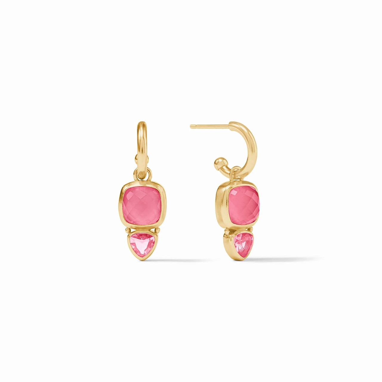 Julie Vos Aquitaine Hoop & Charm Earring Iridescent Peony  display picture 1