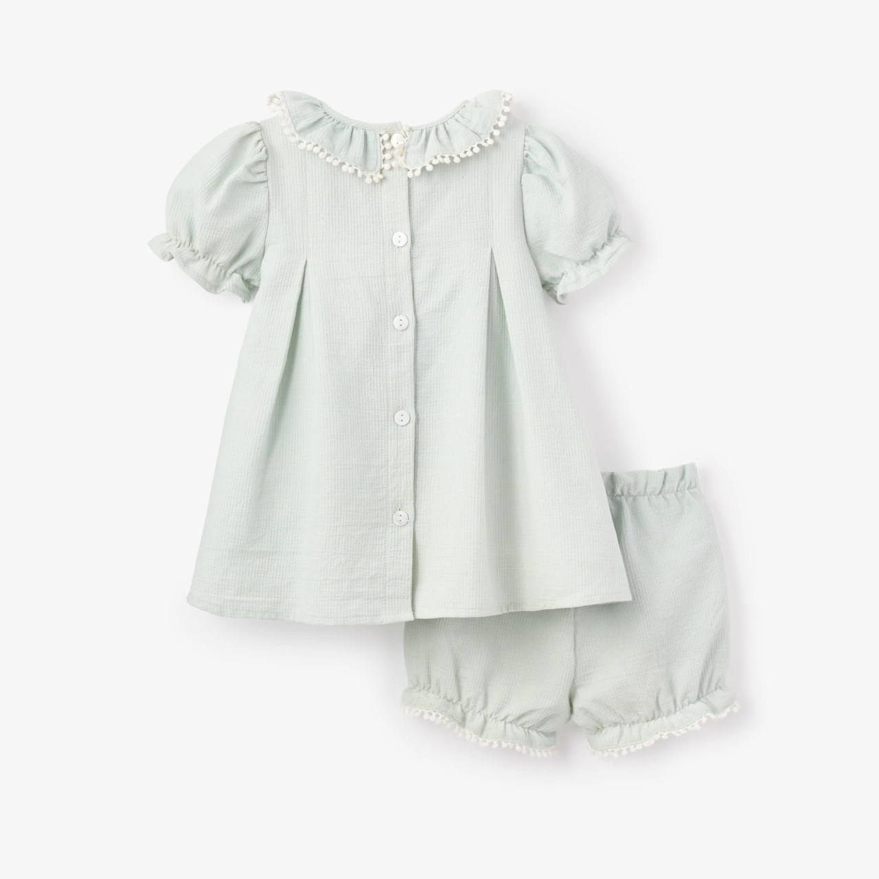 EB Pale Blue Embroidered Bunny Easter Dress - Breeze