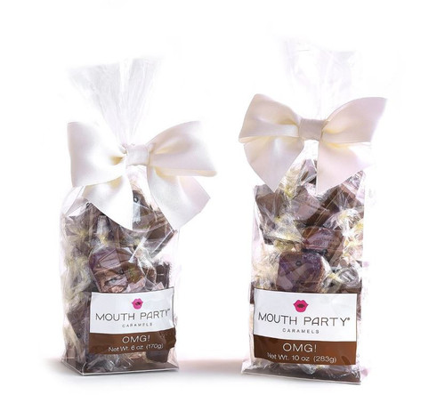 Mouth Party OMG Caramel Gift Bag with Bow - 6 oz.