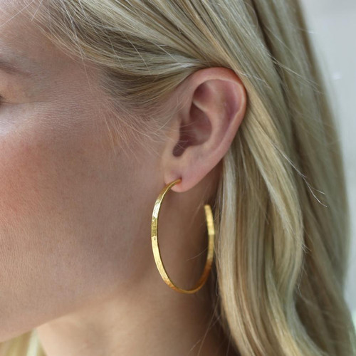 Julie Vos Crescent Hoop Gold Medium