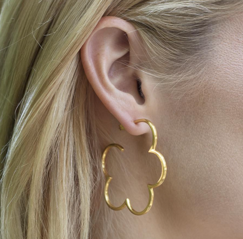 Julie Vos Gardenia Hoop Gold Large