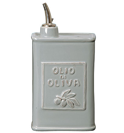 Vietri Lastra Light Gray Olive Oil Can