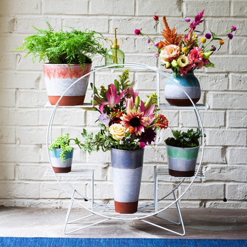 Vietri Garden Ombre Coral Medium Cachepot