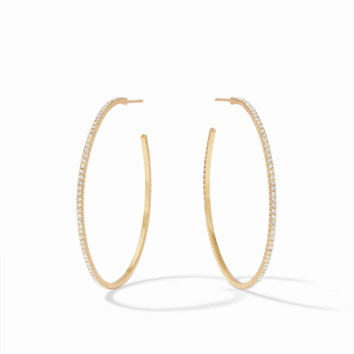 Julie Vos Windsor Hoop Gold Crystal - S
