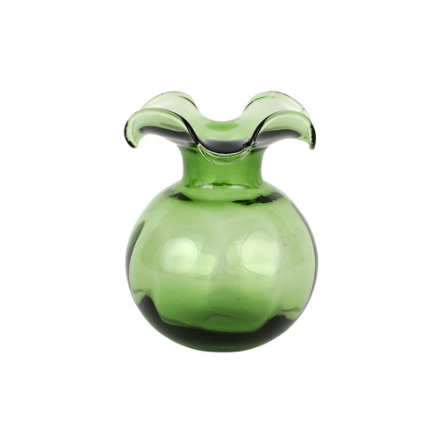 Vietri Hibiscus Glass Bud Vase DARK Green