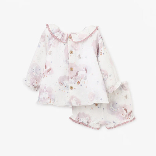 EB Fairytale Wonderland Organic Muslin Top and Bloomer Set EB Fairytale Wonderland Organic Muslin Top and Bloomer Set