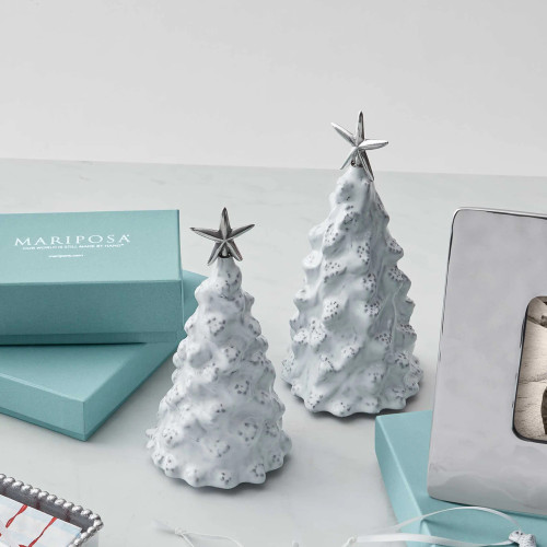 Mariposa Small White Ceramic Tree with Star Mariposa Small White Ceramic Tree with Star