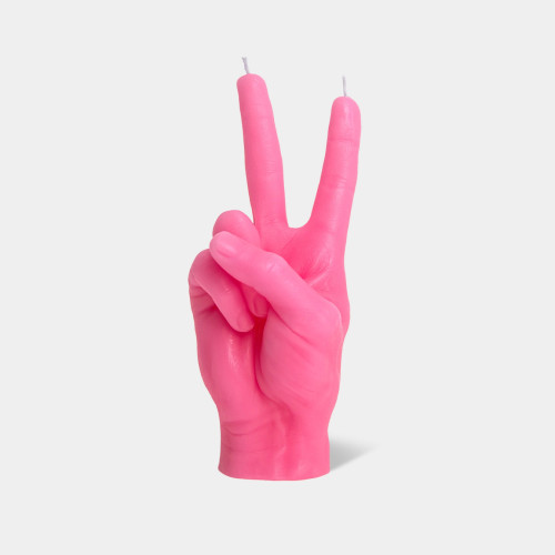 Candlehand PEACE Hand Gesture Pink