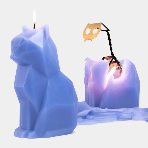 PyroPet Kisa CAT Skeleton Candle Lavender