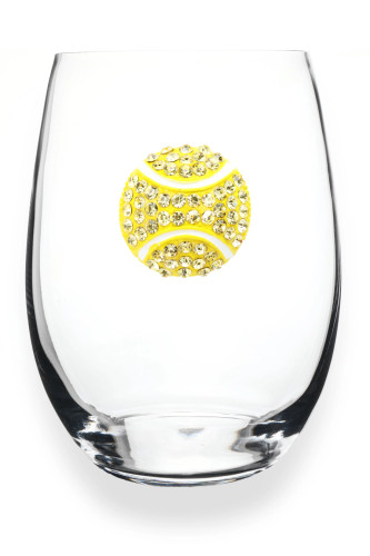 QJewels Stemless Wine Glass - TENNIS