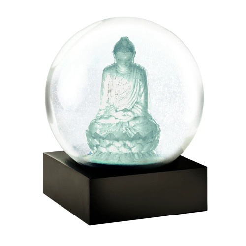 CoolSnowGlobes Buddha Crystal Snow Globe