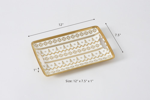 Pampa Bay Holiday Snowflake Small Tray