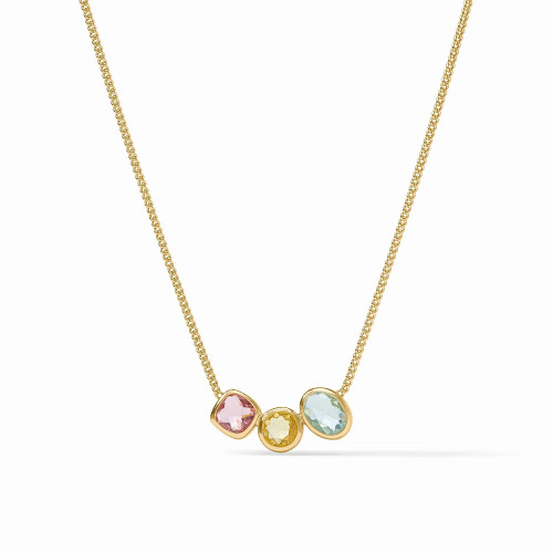 Julie Vos Kaleidoscaope Delicate Necklace Multi Stone