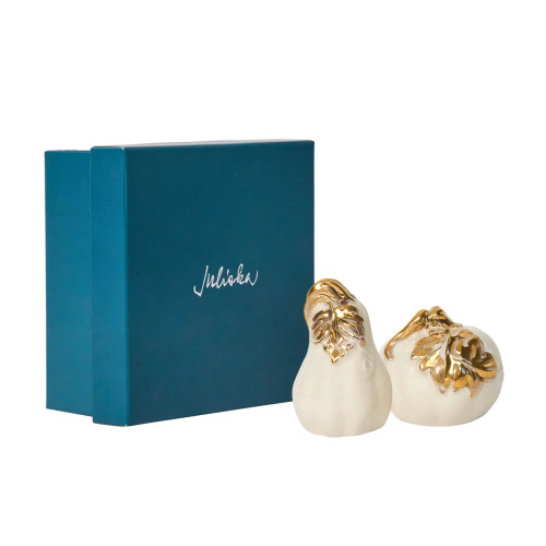 Juliska Forest Walk Pumpkin S & P Set Gold