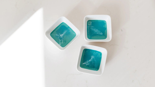 Lynn & Liana Resin Accented Set of 3 Dipping Bowls CARRIBEAN BLUE