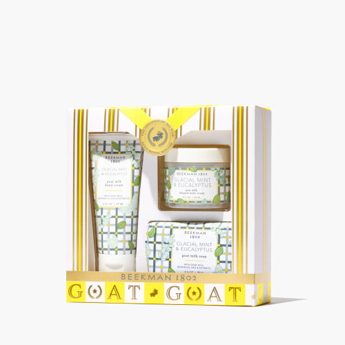 Beekman 2025 Gift Set Hand Cream, Body Cream & Bar soap - Glacial Mint