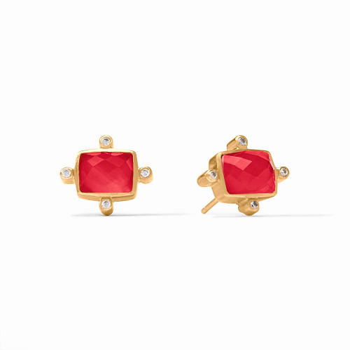 Julie Vos CLARA Stud - Iridescent Strawberry