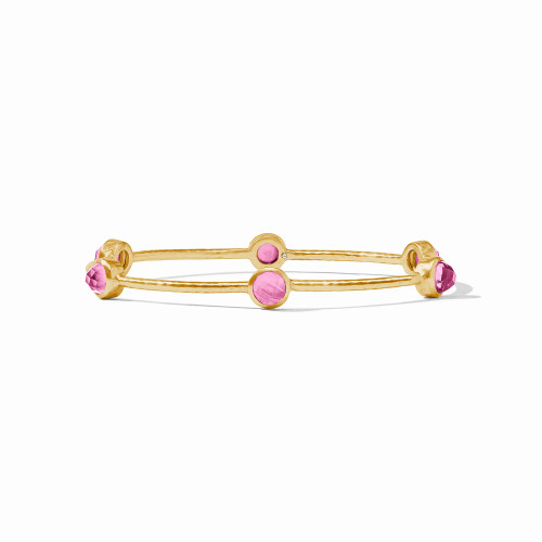 Julie Vos Milano LUXE Bangle Gold Iridescent Tourmaline Pink - Medium
