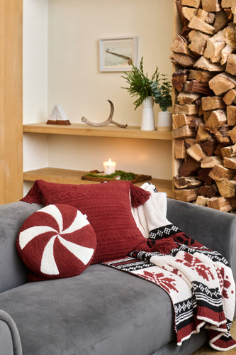 Barefoot Dreams CozyChic Peppermint Pillow