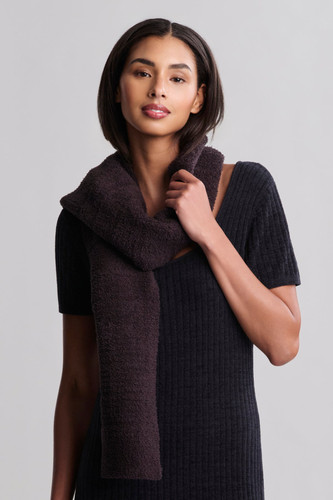 Barefoot Dreams Cozychic Grid SCARF -  UMBER