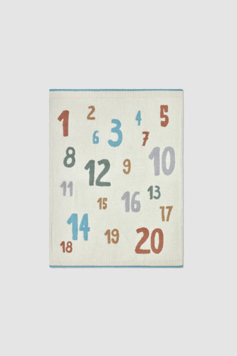 Barefoot Dreams Cozychic NUMBER Stroller Blanket