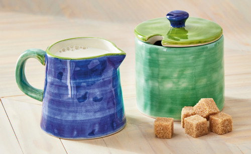 Colorblock Cream & Sugar Set