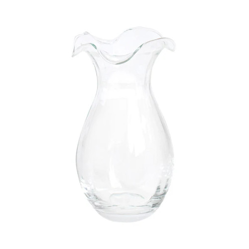 Vietri Hibiscus VERTICAL Fluted Small Vase Clear