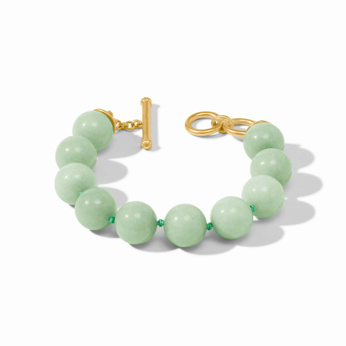 Julie Vos PORTOFINO Beaded Bracelet Aqua Jade
