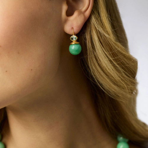 Julie Vos PORTOFINO Demi Earring Melon Jade