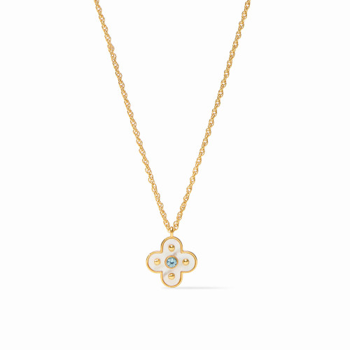Julie Vos COLETTE Delicate Necklace - Chalcedony Blue