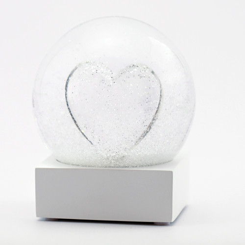 CoolSnowGlobes CRYSTAL HEART Snow Globe