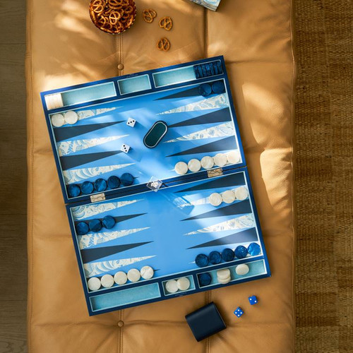 Addison Ross PB Backgammon Set in Blue