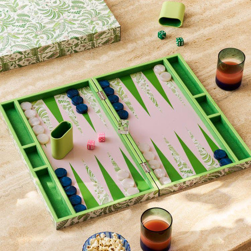 Addison Ross PB Backgammon Set in Green