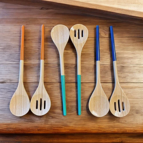 Bamboo REFINED Salad Server Set GRASS GREEN