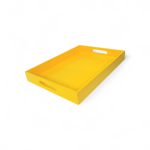 Lacquer MEDIUM Rect, Serving Tray YELLOW 15 x 11