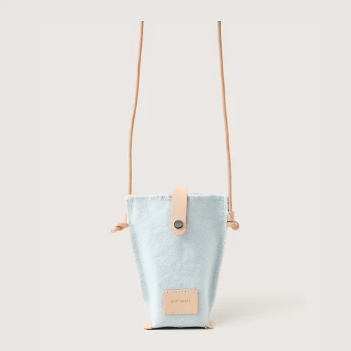 graf lantz Hana Canvas Phone Crossbody in Mist Blue