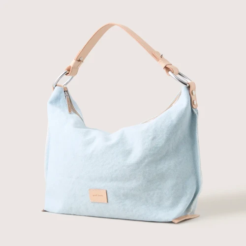 graf lantz Hana Canvas Hobo Bag in Mist Blue