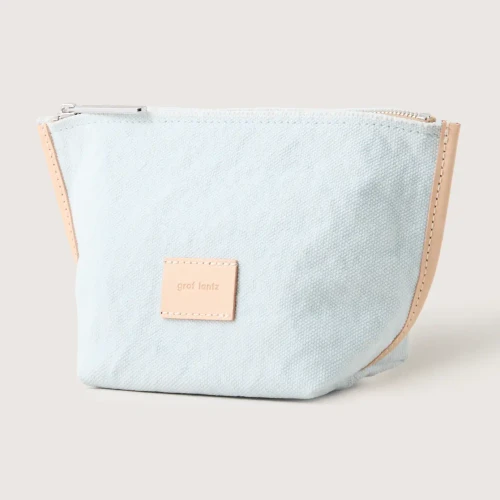 graf lantz Hana Canvas Pouch  in Mist Blue