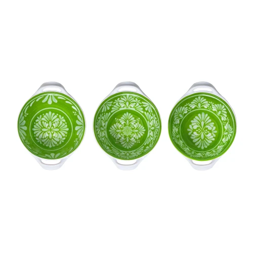 Le Cadeaux PALOMA GREEN Set of 3 Assorted mini bowls